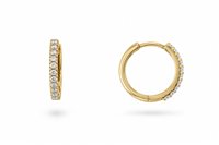 Boucles d'oreilles Femme in Or Zircone CERCHI 10 ZIRCONI